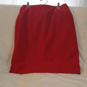 A short red skirt, size 12